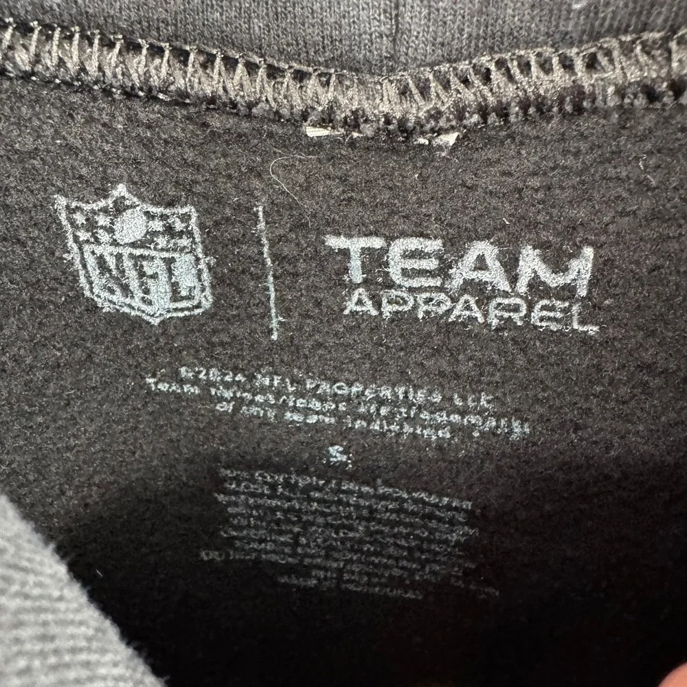 NFL Team Apparel Detroit Lions Hoodie Mens Small Black Football Graphic Pullover